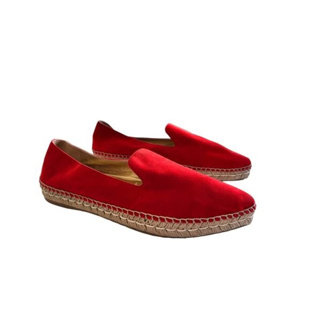 Prada red Suede Espadrilles Sz 40.5 women's pointed flats calzature